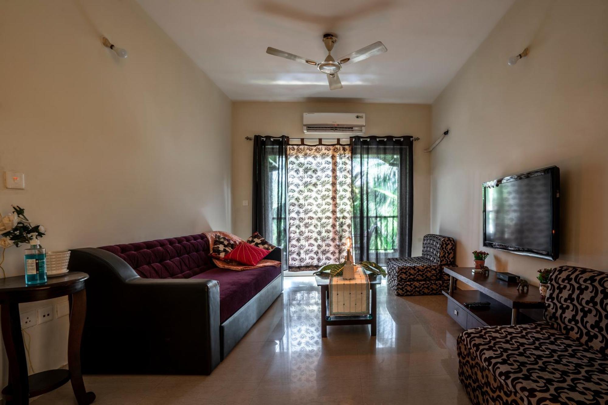 Goa Chillout Apartment - 1Bhk, Baga Bagian luar foto