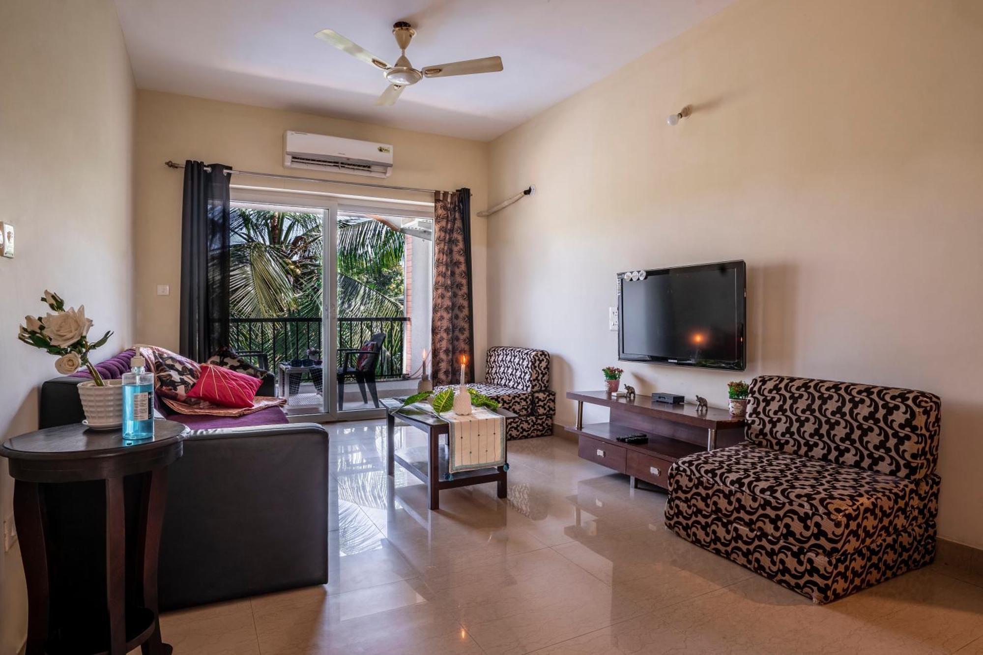 Goa Chillout Apartment - 1Bhk, Baga Bagian luar foto